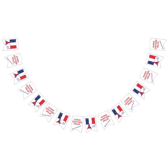 Custom French Flag BASTILLE DAY Bunting Flags (All)
