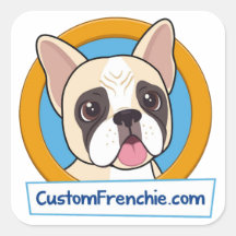 Custom Frenchie Logo Sticker