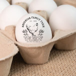 Custom Fresh Eggs Family Farm Rubber Stamp<br><div class="desc">This design was made with your business in mind. It can be used with various packaging styles and wrappers. It catches the eye and conveys a clear brand and message. Customise this design with your details and use it for all your needs. The cover photo has been designed using resources...</div>
