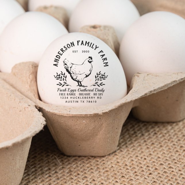 Custom Fresh Eggs Family Farm Rubber Stamp (Creator Uploaded)