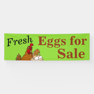 Custom Fresh Eggs for Sale Banner Customisable