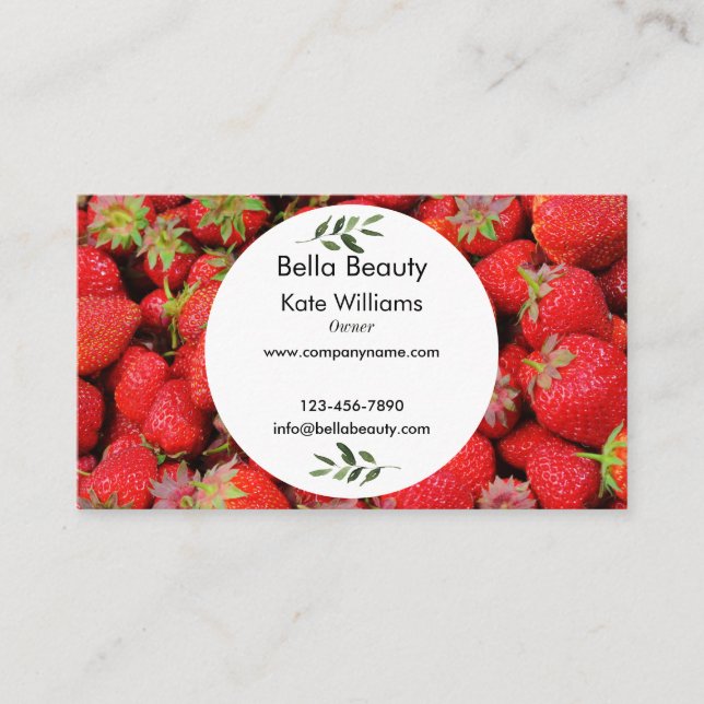 Custom Fresh Fruit Personalised Business Card (Front)