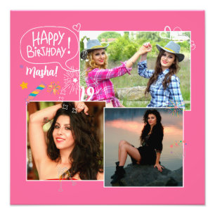 Custom Friend Happy Birthday  Photo Print