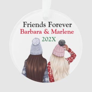 Custom Friends Forever Christmas Tree Ornament