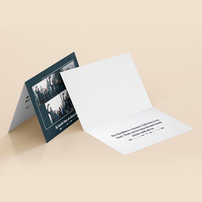 Custom Friends Photo Collage Folded Card (Creator Uploaded)