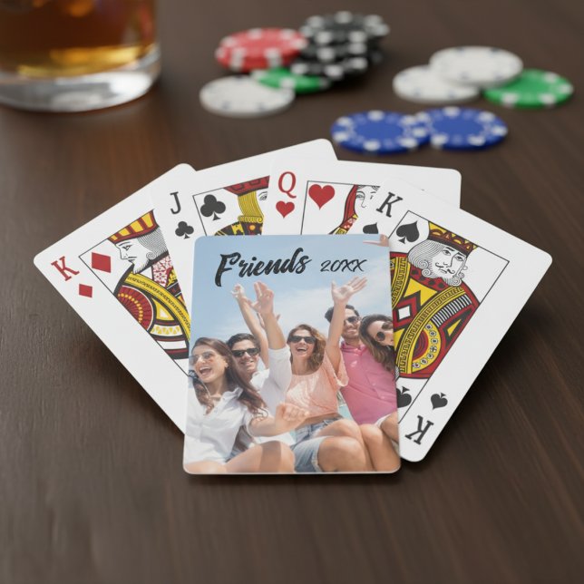 Custom Friend's Photo  Playing Cards (Shuffle Up Your Memories.)