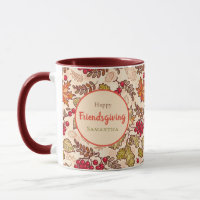 Custom Friendsgiving Fall Foliage and Berry Design