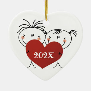 Custom Friendship Christmas Ceramic Ornament