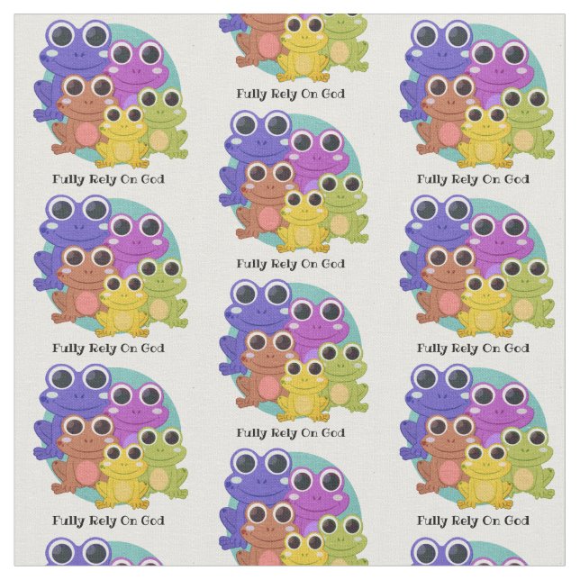 Custom Frog Fabric (Close Up)