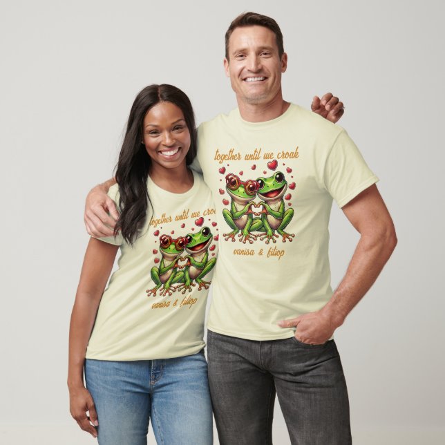 Custom Frog Personalized Name Anniversary UNISEX  T-Shirt (Unisex)