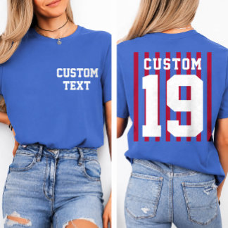 Custom Front and Back Sports Team  T-Shirt