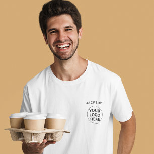 Custom Front & Back Business Logo Promotional  T-Shirt