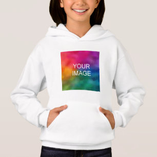 Custom Front Design White Template Kids Girls