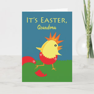 Custom Front Easter for Grandma Get Crackin' Holiday Card