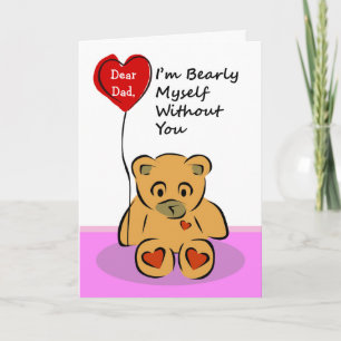 Custom Front, Missing My Dad, Bearly Myself Card
