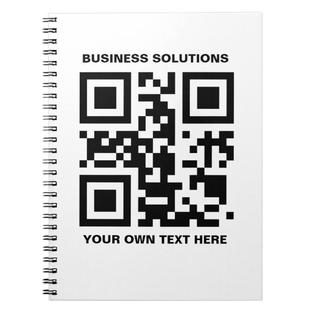 Custom front QR code and text Notebook (Front)