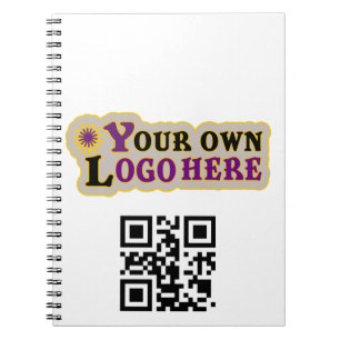 Custom front QR code and text Notebook