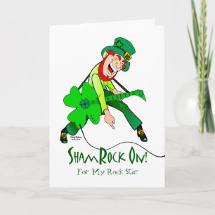 Custom Front, St. Patrick's Day for My Rock Star Card