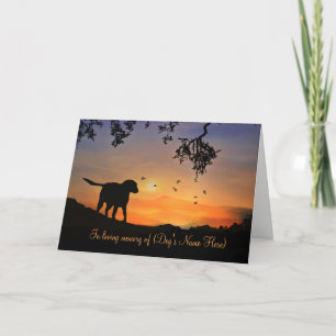Custom Front With Dog's Name Memorial Card