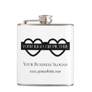 Custom Frosted Logo Beer Flask