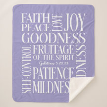 Custom Fruitage of the Spirit Sherpa Blanket