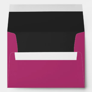 Custom Fuchsia & Black Envelope w/ Return Address