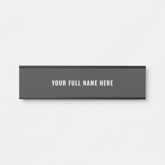 Custom Full Name Door Sign Your Colours and Font (Front)