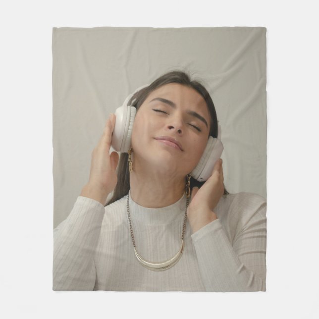 Custom Full Photo Modern   Fleece Blanket (Front)