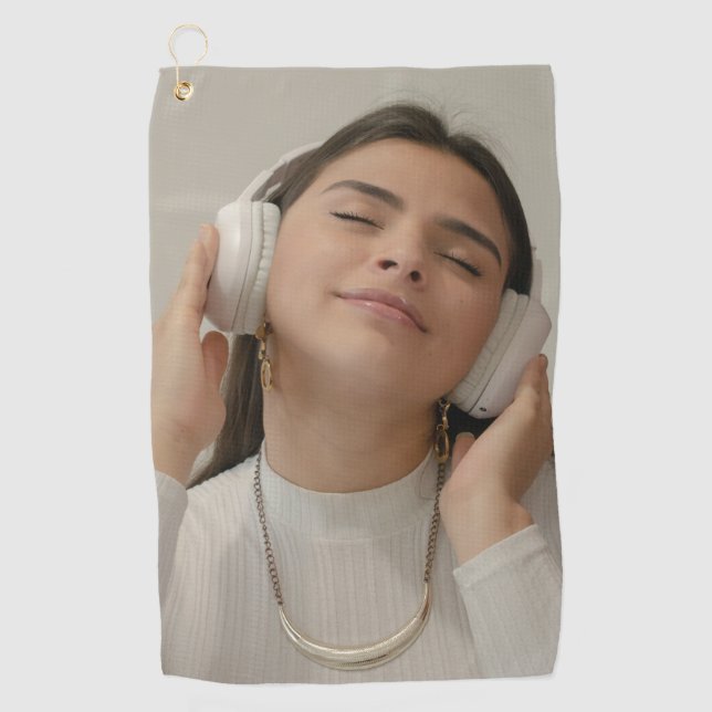 Custom Full Photo Modern  Golf Towel (Front)