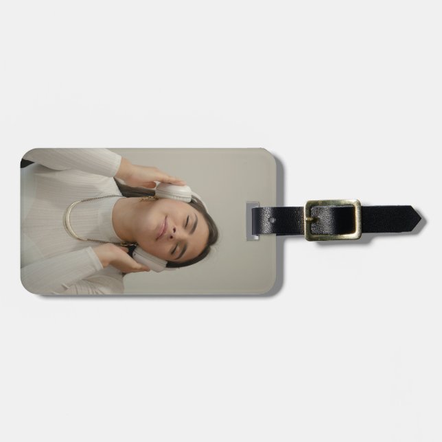 Custom Full Photo Modern  Luggage Tag (Front Horizontal)