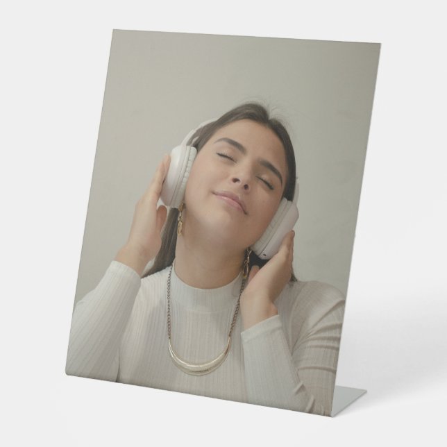 Custom Full Photo Modern   Pedestal Sign (Front)