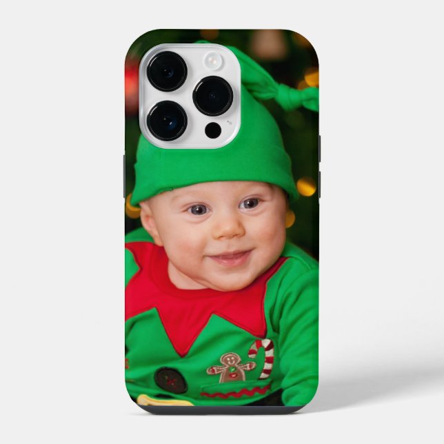 Custom Full Photo Template Simple Modern Minimal iPhone Case (Back)