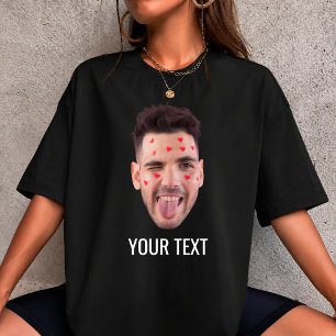 Custom Fun Face Photo For valentines day Gift  T-Shirt