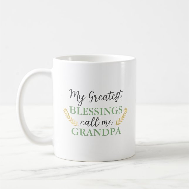 Custom Fun Grandfather Quote Text Coffee Mug (Left)