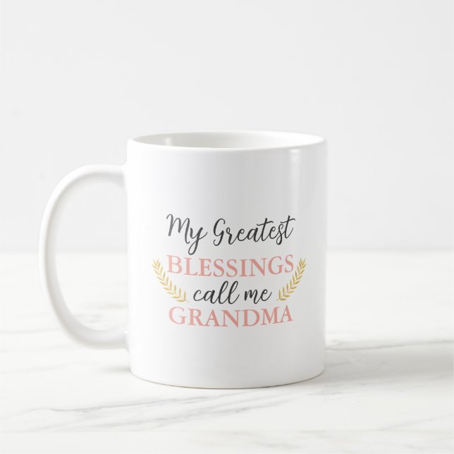 Custom Fun Grandmother Quote Text Coffee Mug (Left)