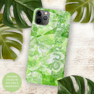 Custom Fun Modern Retro Polygon Mosaic Art Pattern iPhone 11 Pro Max Case