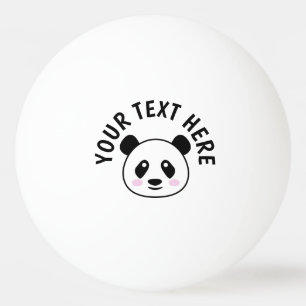 Custom fun panda bear table tennis ping pong ball