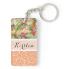 Custom Fun Tropical Pineapple Fruit Flower Pattern