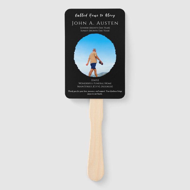 Custom Funeral Fan – Celebration of Life  (Front)
