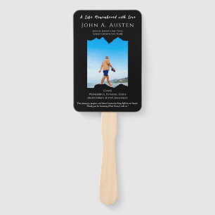 Custom Funeral Fan Remembered with Love 