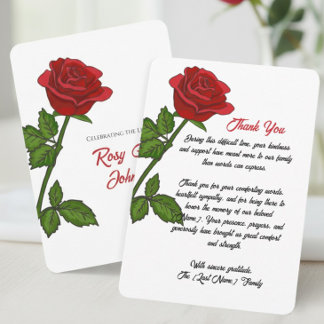 Custom Funeral Thank You Card