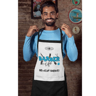 Custom Funky Barber Shop  Apron