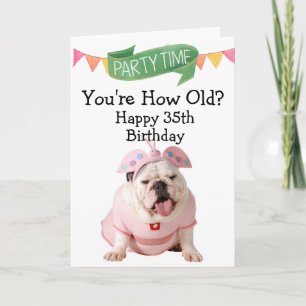 Custom funny 35th birthday from your dog card