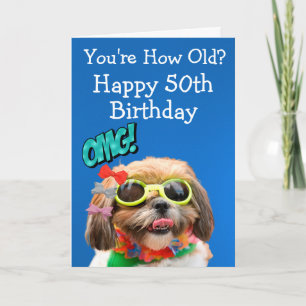 Custom funny 50th birthday from the dog card