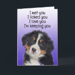 Custom Funny Birthday Card Bernese Mountain Dog<br><div class="desc">Bernese Mountain Dog Funny Birthday Card Customisation options: Change the occasion, who the card is from (your dog's name), who the card is for (eg, Mum, Dad, Nan, Gran, hooman brother or sister, etc.). You can also change the dog's image if you like, font and colour or the background colour....</div>