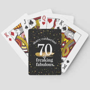 Custom Funny Birthday Freaking Fab Playing Cards