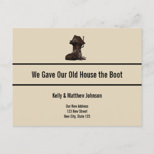 Custom Funny Boot House Moving Announcement