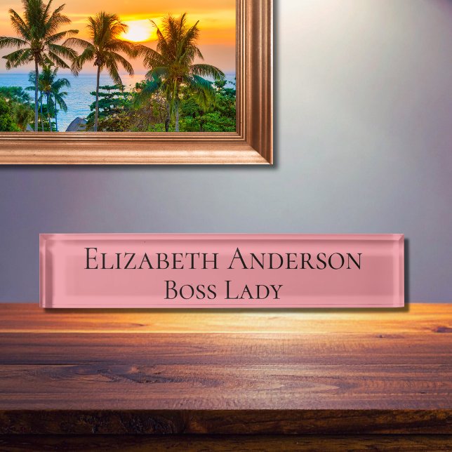 Custom Funny Boss Lady Small Business Owner Nameplate (Creator Uploaded)