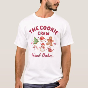 Custom Funny Cookie Crew Christmas Matching Family T-Shirt