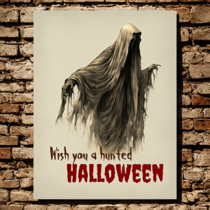 Custom Funny Creepy Ghoul Haunted Halloween Party Poster